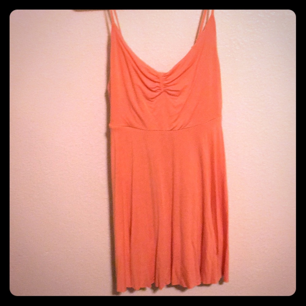 Peach colored dress